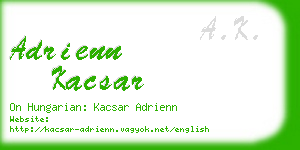 adrienn kacsar business card